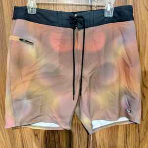 Lost Multicolor Board Shorts with Black Waistband